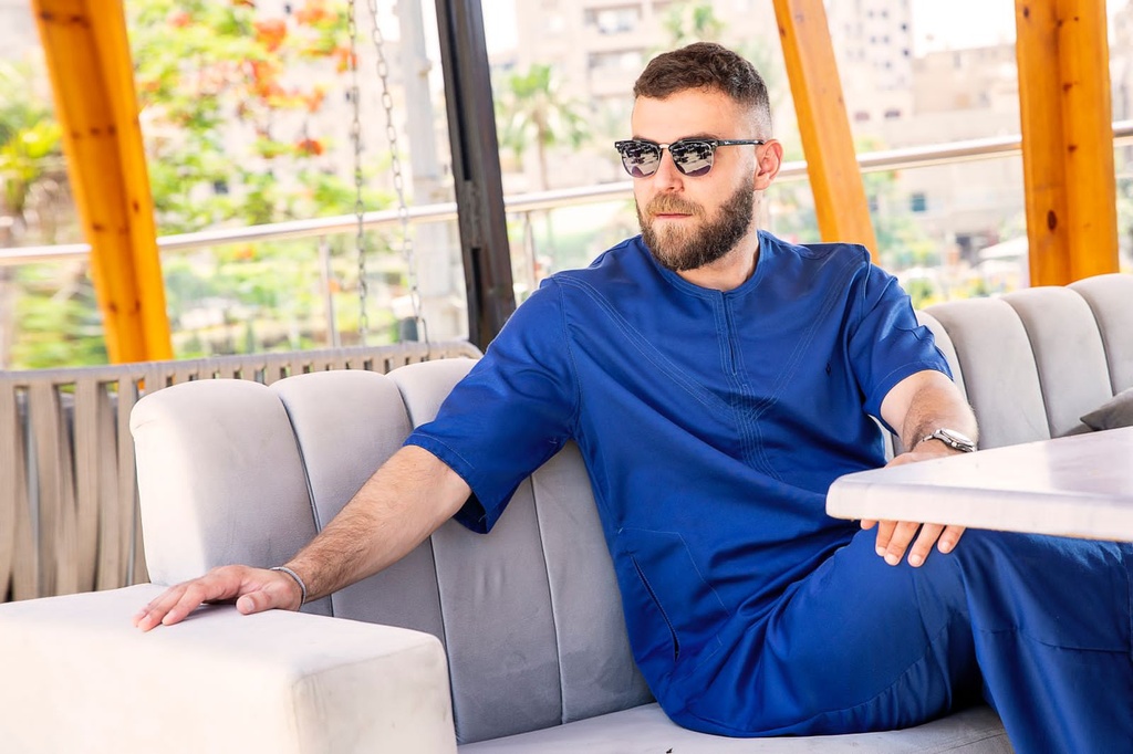 بدلة اماراتية نص كم رجالي